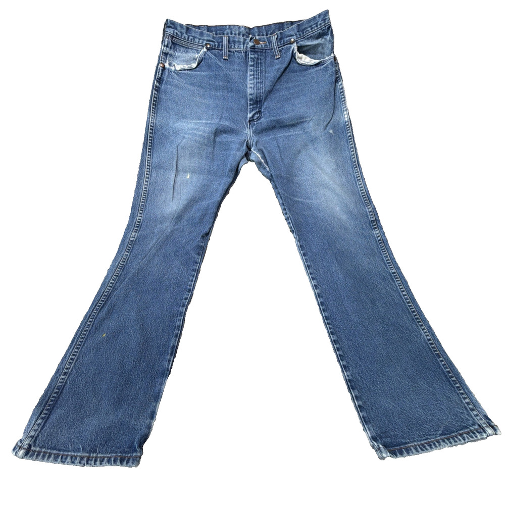 Vintage Wrangler Mens 13MWZ Denim Cowboy Cut Jeans Made in USA 38x31